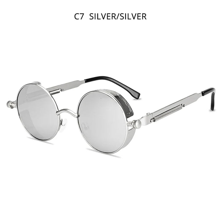 Classic Steampunk Sunglasses Men Women Retro Gothic Round Male's Sun Glasses Fashion Punk Party Driving Shades